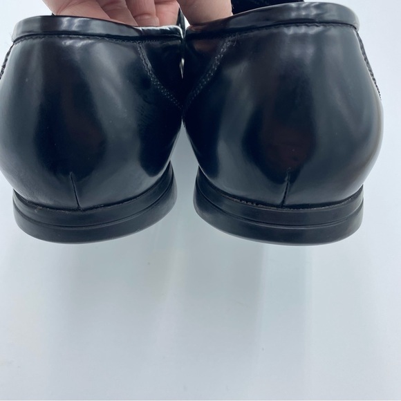 Saks Fith Avenue Black Tristan Horse Bit Loafers - 9 - Picture 6 of 7